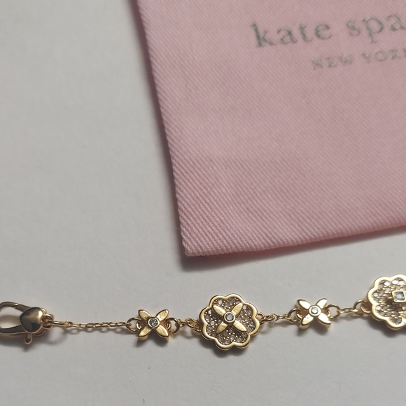 Kate Spade  Heritage Bloom Line Bracelet In Gold $168 - Picture 3 of 8